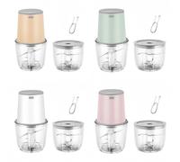 FUBESK Hachoir à viande électrique pour légumes et oignons avec 2 bols, lame en acier inoxydable, traitement rapide de 5 à 30 secondes, pour les sauces de salade de nourriture pour bébé