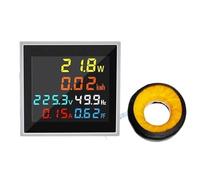 FUBESK High for Precision Digital Display Meter for Voltage Current Power Frequency Meter with Automatic Saving Function White