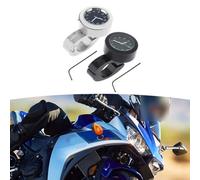 FUBESK Horloge à quartz analogique pour guidon de moto étanche | Résistant aux chocs, s'adapte à la plupart des motos, anneau de montage ouvert, vis en acier inoxydable, facile à installer