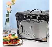 FUBESK Housse de grille-pain à 4 tranches pour machine à pain KitchenAid - Anti-poussière - Lavable - Tissu Oxford avec panneau avant transparent - Gris