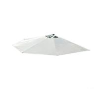 FUBESK Housse de rechange pour parasol semi-circulaire en polyester robuste pour extérieur, terrasse, jardin, protection contre le soleil, bleu (blanc)