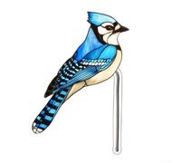 FUBESK Insert décoratif en acrylique pour pot de fleurs en forme d'oiseau et de papillon, style vitrail pour pots de fleurs (A)