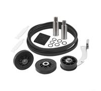 FUBESK Kit complet de réparation de sèche-linge comprenant des rouleaux de tambour et poulie de courroie de renvoi modèles 1992+ RB170002 D511255P Pièces de rechange
