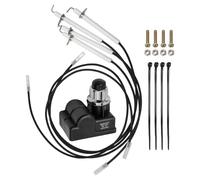 FUBESK Kit d'allumage à bouton-poussoir pour grille de cuisson 4 électrodes | Résistant à la chaleur, ABS, comprend un module 4 broches et vis en céramique, piles non incluses