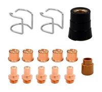 FUBESK Kit de bouclier d'électrode plasma pour lampe torche Eastwood Versa Cut 60 CB70 - 14 pièces avec buses de 12 mm, électrodes, tourbillon pour bague