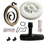 FUBESK Kit de cliquet de poulie de démarrage avec poignée à ressort MS390 MS290 pour tronçonneuses, assemblage de ressort à rappel avec engagement moteur E-clip, 1 jeu