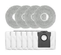 FUBESK Kit de nettoyage pour aspirateur robot Cecotec Conga X70, comprend 4 serpillères et 6 sacs à poussière, microfibre durable pour sols hygiéniques