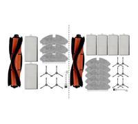 FUBESK Kit de nettoyage pour aspirateur robot Ropo Slim et Kewbily DL30 Pro, 1 lot de pièces de rechange avec brosse principale en nylon, brosses latérales, chiffons en microfibre et papier filtre