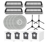 FUBESK Kit de pièces d'aspirateur pour Cecotec Conga X70, brosses latérales de rechange, chiffons en microfibre, filtres HEPA et sacs à poussière, pièces de rechange essentielles pour robot nettoyeur