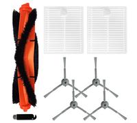 FUBESK Kit de rechange pour aspirateur robot pour Lubluelu L20/Honiture V8 Pro avec filtres à brosse principale, brosses latérales, brosse de nettoyage (A)