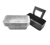 FUBESK Kit de tasse à graisse avec 12 doublures pour grilles Blackstone 43,2 cm, 55,1 cm, 71,1 cm, 91,4 cm, insert jetable en aluminium pour un nettoyage facile