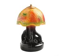 FUBESK Lampe de table créative en résine colorée en forme de champignon avec série de plantes teintées pour chambre à coucher, veilleuse 15 x 10 x 9 cm (lampe E)