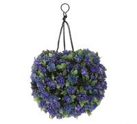 FUBESK Lampe solaire étanche en forme de boule de fleurs pour une utilisation en extérieur, éclairage décoratif pour plantes artificielles pour jardin et cour (bleu)