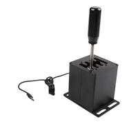 FUBESK Levier de vitesse manuel en alliage d'aluminium avec bouton en fibre de carbone pour simulateur de course Logitech G27 G29 T300 Bouton d'alimentation de rechange