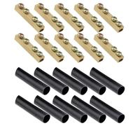 FUBESK Lot de 10 bornes à connexion rapide en cuivre 60 A/80 A pour connexions de fils électriques avec tube thermorétractable
