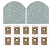 FUBESK Lot de 10 chiffons et sacs à poussière de rechange pour aspirateur Hoover HG4 pour Hydro Pro, kit de nettoyage en microfibre avec papier filtre