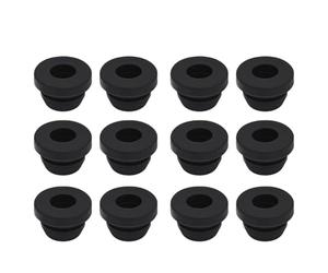 FUBESK Lot de 12 caoutchoucs de support de casserole en silicone pour cuisinière à gaz Dometic Smev Thetford avec tiges de 5 mm, chaleur jusqu'à 260 °C, noir