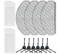 FUBESK Lot de 12 pièces de rechange pour robot aspirateur Deebot N20N20 Plus avec 2 filtres, 4 chiffons, 6 brosses latérales
