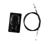 FUBESK Lot de 2 poignées inclinables de rechange pour chaises longues et chaises longues de jardin, câble de traction noir de 85 cm avec boucle en alliage d'aluminium