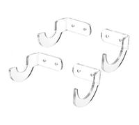 FUBESK Lot de 2 supports muraux en acrylique pour batte de baseball, présentoir horizontal transparent, collection souvenirs, cintre robuste avec rainure annulaire pour éviter de glisser, 5 x 8 x 6 cm