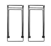 FUBESK Lot de 2 supports pliables pour panneau solaire au sol, support portable en acier au carbone pour camping, installation, design résistant à la rouille, noir