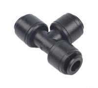 FUBESK Lot de 30 connecteurs à trois voies d'irrigation goutte à goutte de 6,35 mm, raccords en T à enfoncer rapidement pour jardin, terrasse, serre, séparateur en plastique étanche, tube de 14 mm (30