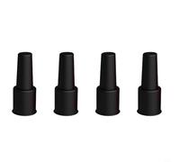 FUBESK Lot de 4 bouchons de vin réutilisables en silicone pour bouteilles de champagne et de boisson, design hermétique, passe au lave-vaisselle, 6 cm (noir)