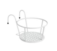 FUBESK Lot de 4 supports de pot de fleurs en fer blanc à suspendre pour balcon, gain de place, support pour plantes d'intérieur et d'extérieur, herbes aromatiques, 22 x 155 cm