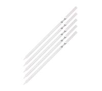 FUBESK Lot de 5 brochettes de barbecue en titane avec poignée plate ondulée pour éviter la nourriture, brochettes métalliques de 20 à 40 cm