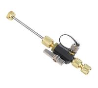 FUBESK Outil de retrait de noyau de vanne évalué sous vide, laiton 6,35 mm et 0,6 cm, pour systèmes HVAC R410A avec port latéral de 6,35 mm pour jauge