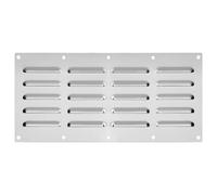 FUBESK Panneau de ventilation en acier inoxydable 335 x 1325 cm pour foyers de maçonnerie d'extérieur pour cuisine, grill - Accessoire de barbecue 304 - Rouille - Argenté - Compatible avec démarreur à