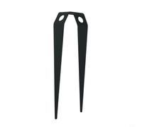 FUBESK Piquets de sol robustes en acier inoxydable en forme de U pour tentes, auvents, piquets de camping de 16 cm avec trou pour fixation sur poteau, résistant au vent, noir