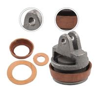 FUBESK Piston de rechange avec manchette en cuir et joint d'étanchéité pour pompe manuelle type 75, fonte et cuir de vachette, 95 x 65 cm