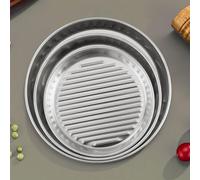 FUBESK Plaque de barbecue en acier inoxydable pour extérieur et intérieur, 17,5 x 2,1 cm/20 x 2,3 cm/23,2 x 2,3 cm, plateau de gril léger et portable pour camping, pique-nique, réunions de famille