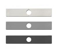 FUBESK Plateau de séchage absorbant pour évier, sous-verres en diatomite de 40 cm, tapis absorbant l'eau, organisateur de salle de bain, blanc