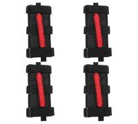 FUBESK Poignée d'appui 4 pièces pour Jeep Wrangler Main courante de toit passager avec boucle en alliage et tissu Oxford, noir avec corde rouge