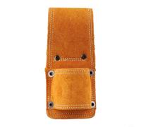 FUBESK Porte-marteau en cuir de vachette pour ceinture simple et double prise pour la menuiserie et le rangement d'outils de construction, orange (douille simple)