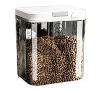 FUBESK Récipient de stockage de nourriture pour animaux de compagnie, joint hermétique multicouche, corps transparent, couvercle à bouton-poussoir, grande capacité avec tasse à mesurer, croquettes