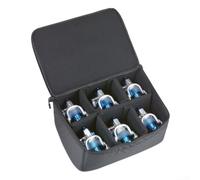 FUBESK Sac de protection pour matériel de pêche, étui de moulinet en nylon imperméable avec séparateur interne amovible, Voir image, 6 grids