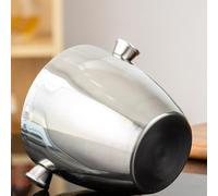 FUBESK Seau à glace isotherme pour champagne vin bière isotherme en acier inoxydable double paroi large ouverture 18 x 14 cm Argenté