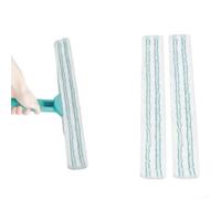 FUBESK Serpillère de rechange en microfibre pour balai à franges Leifheit | Haute absorption, élimine la saleté, lavable en machine, taille 42 x 6,5 cm, couleur blanche