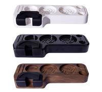 FUBESK Station de tamping Espresso pour porte-filtre avec brosse et écran de palette, distributeur d'outils à café 5 en 1, base antidérapante en ABS, 25 x 7,5 x 2,5 cm