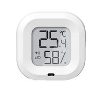 FUBESK Thermomètre hygromètre avec exportation de données et alarme pour serre potager abri de jardin intérieur blanc