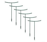 FUBESK Tuteurs de support pour plantes - Demi-rond en métal - Piquets en plastique robuste pour tomates, hortensias, roses, pivoines (25 x 14,5 cm), QXP0I76ZU8X9A0W5F696