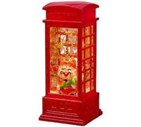 FUBESK Veilleuse rouge pour le Nouvel An chinois, décoration de dieu de la richesse avec lueur douce pour décoration de table de festival du printemps, base remplie d'eau (C)