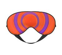 FUBUKIOF Orange Circle Center Masque doux pour les yeux Unisexe Confortable et respirant Convient pour le repos quotidien Aide à entrer rapidement dans un sommeil profond, Noir