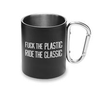 FUC The Plastic Ride The Classic Retro Cars Lover Tasse en métal avec poignée mousqueton