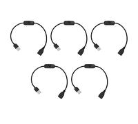 Fuchooky 5 pièces Interrupteur Marche/arrêt mâle à Femelle câble 2 Broches PVC câble d'extension USB avec Bouton pour enregistreur de Conduite lumières LED Noir