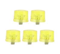 Fuchooky 5pcs Hammer Hammer Head Remplacement M8X1 Soft Transparent Jaune Strik Tip Accessory Kit (Φ35mm)