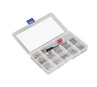 Fuchooky 600pcs Vis d'ordinateur Kit d'assortiment micro tête plate m2 m2.5 m3 avec pinceau de tournevis